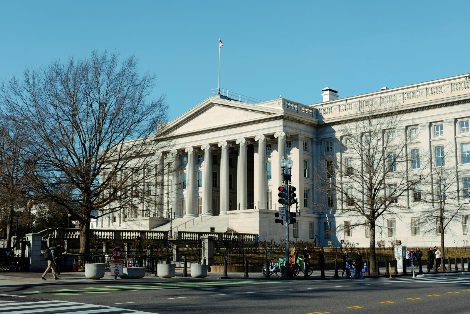 U.S. Treasury Department building in Washington amid Federal Reserve interest rate policy